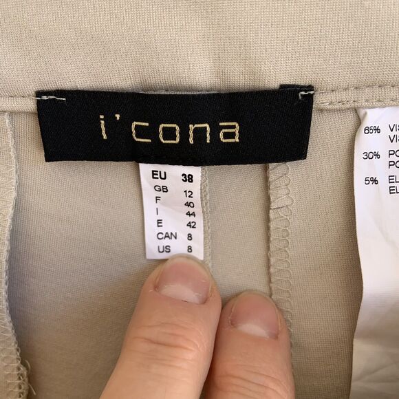 i'cona Womens Heavy Knit Pants Size 8 Understated Old Money Minimalist  theboss4 - Picture 9 of 12